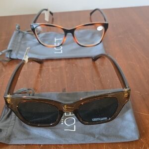 LOFT Tortoise and Black Glasses Set